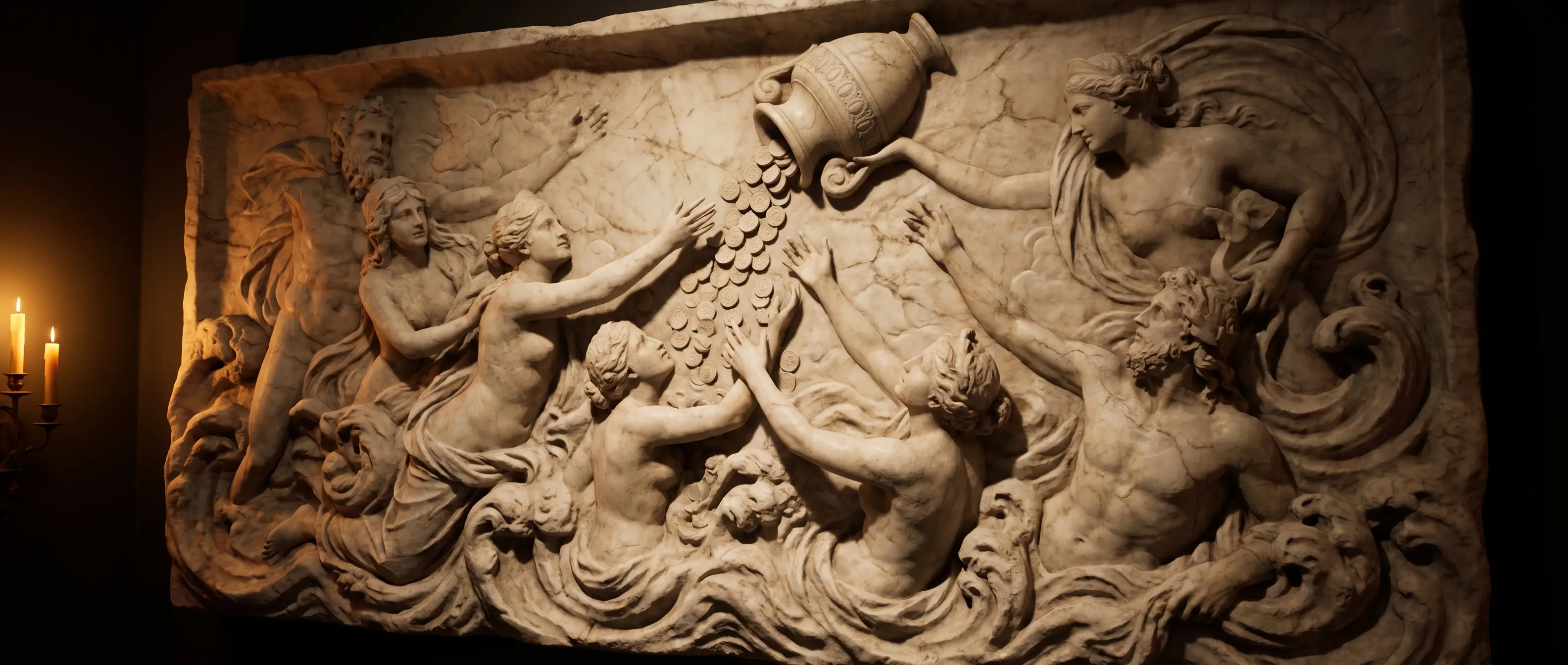 The Making of Fortune — marble frieze